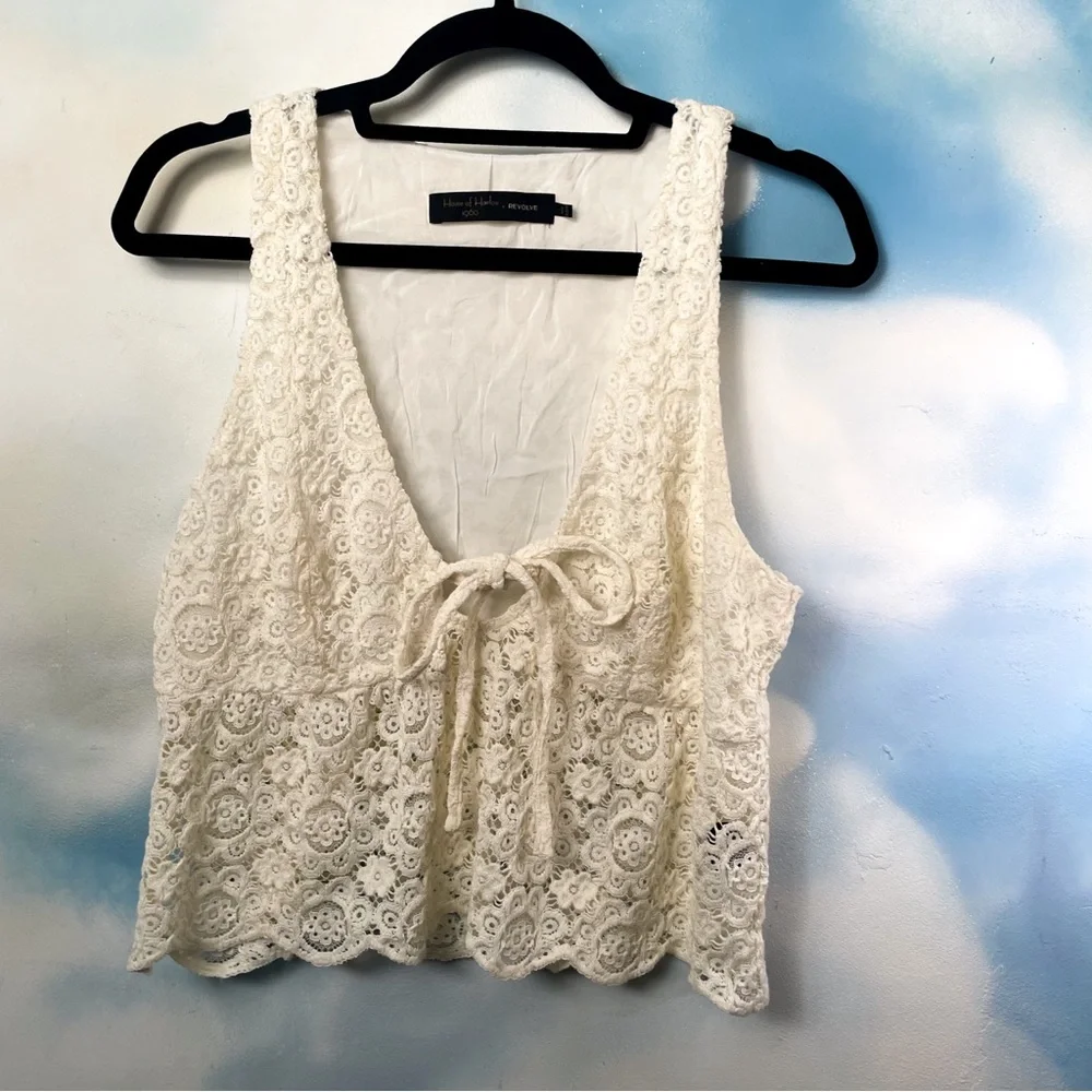 NWOT House of Harlow x Revolve crochet top - Picture 1 of 4